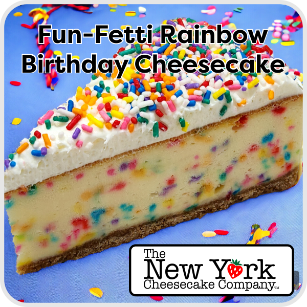Fun-Fetti Rainbow Birthday Cheesecake
